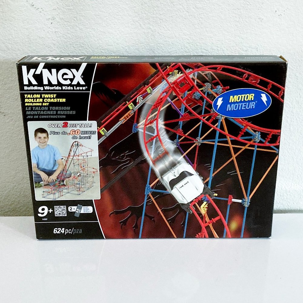 New KNEX 14569 Talon Twist Roller Coaster 624 Pc Building Set RETIRED